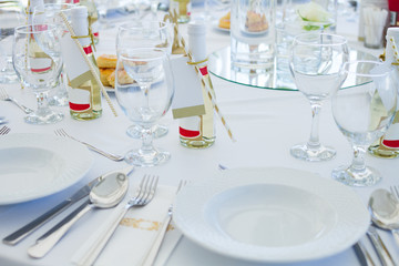 fancy table set for a wedding dinner