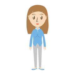 Young woman cartoon