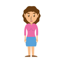 Young woman cartoon
