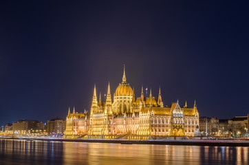 Fototapeta na wymiar Parliament of Budapest, Hungary at night