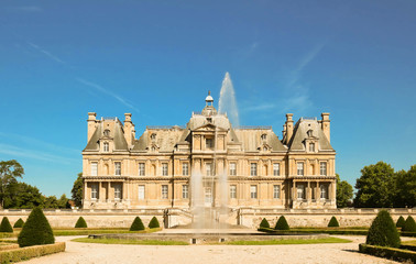 The famous historical castle of Maisons Laffitte, near Paris, France.