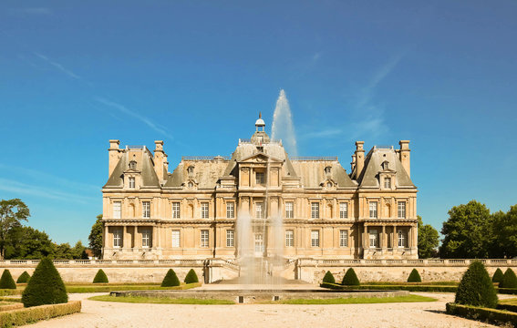 The famous historical castle of Maisons Laffitte, near Paris, France.