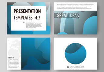 Business templates for presentation slides. Easy editable layouts in flat style, vector illustration. Bright color pattern, colorful design, overlapping shapes forming abstract beautiful background.