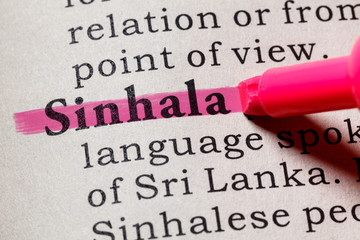 definition of Sinhala