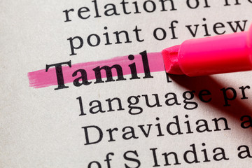 Obraz premium definition of Tamil