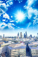 Beautiful day on London skyline