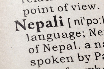 Obraz premium definition of Nepali