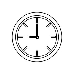 isolated round clock icon vector illustration graphic design