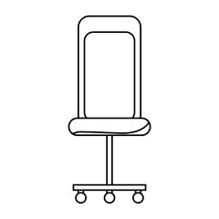isolated desk chair icon vector illustration graphic design