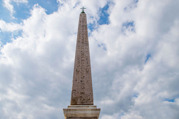 Fototapeta premium Piazza del Popolo and Flaminio Obelisk in Rome, Italy