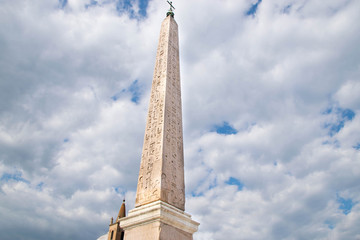 Fototapeta premium Piazza del Popolo and Flaminio Obelisk in Rome, Italy