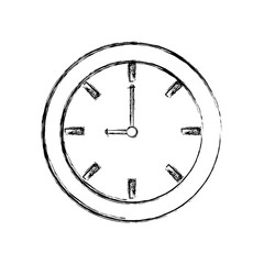 isolated round clock icon vector illustration graphic design