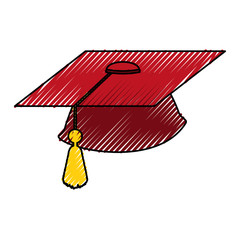 isolated graduation cap icon vector illustration graphic design