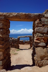 The Chincana Inca Ruins on the Isla del Sol on Lake Titicaca