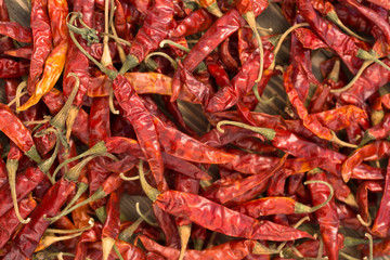Dried Red Chili Peppers Hot Mexican Food Spice