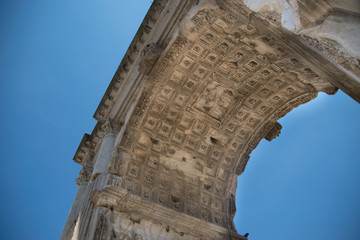  The Arch of Titus (Arco di Tito) at Roman Forum in Rome, Italy