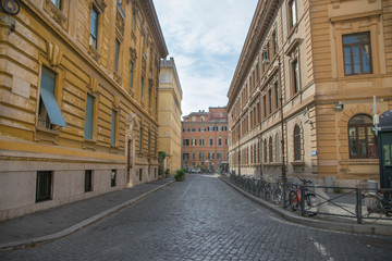 Fototapeta na wymiar Cozy street in Rome, Italy