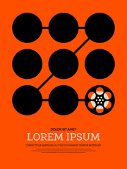 Abstract movie and film modern retro vintage poster background