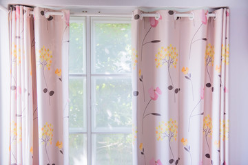 Decoration of window curtain for living room.