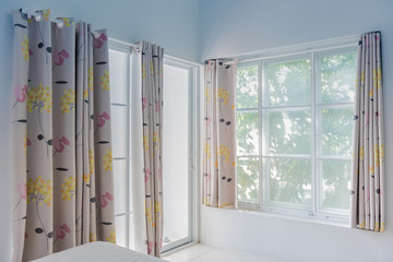 Decoration of window curtain for living room.