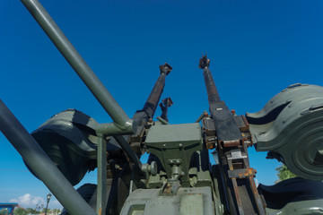 Antiaircraft artillery from inside