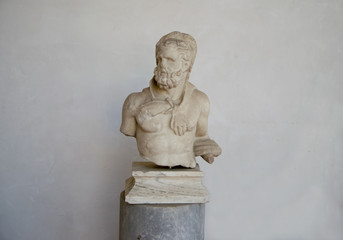 Ancient sculpture of a Satyr used in fountains  in the baths of Diocletian (Thermae Diocletiani) in Rome. Italy