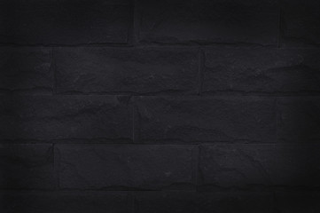 black brick wall for background and design art work.