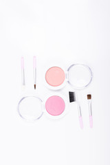 Set of Makeup blush Isolated on White Background