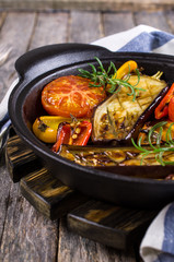 Mixed baked vegetables