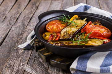 Mixed baked vegetables