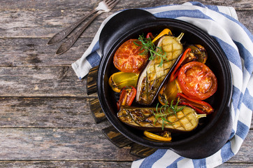 Mixed baked vegetables