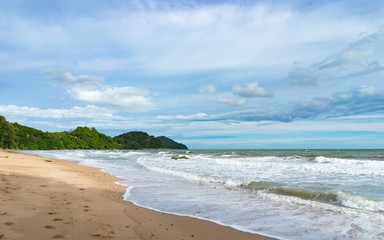 beautiful beach ,soft sea wave.