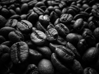 black&white, vintage, background, coffee bean