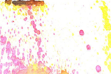 Obraz premium Abstract yellow red ink splash