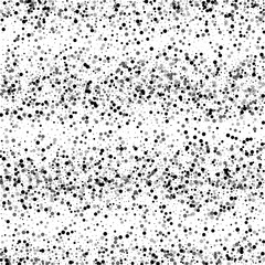 Dense black dots. Scatter horizontal lines with dense black dots on white background. Vector illustration.