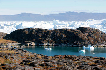 Ilulissat Ice Fjord near Ilulissat in Summer
