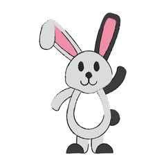 cartoon rabbit or bunny icon image