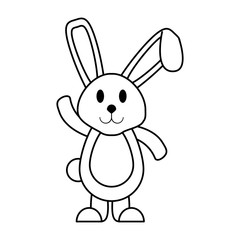 cartoon rabbit or bunny icon image