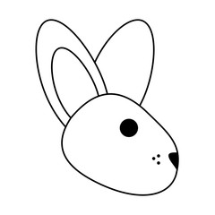 cartoon rabbit or bunny icon image
