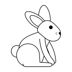 cartoon rabbit or bunny icon image