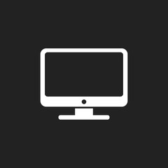 Computer vector illustration. Monitor flat icon. Tv symbol.