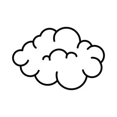 cloud icon over white background vector illustration