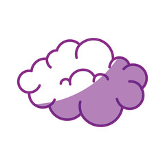 cloud icon over white background vector illustration
