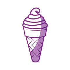 ice cream icon over white background vector illustration