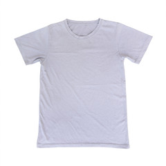 one grey t shirt isolated on white