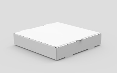 Naklejka premium white pizza box