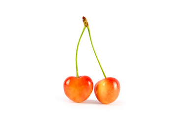 Red fresh ripe cherry