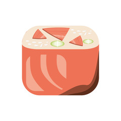 Delicious sushi food icon vector illustration graphic design