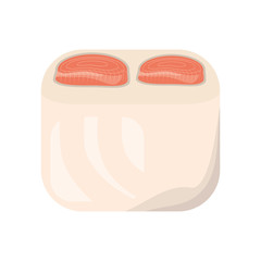 Delicious sushi food icon vector illustration graphic design