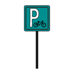 bike parking vector illustration